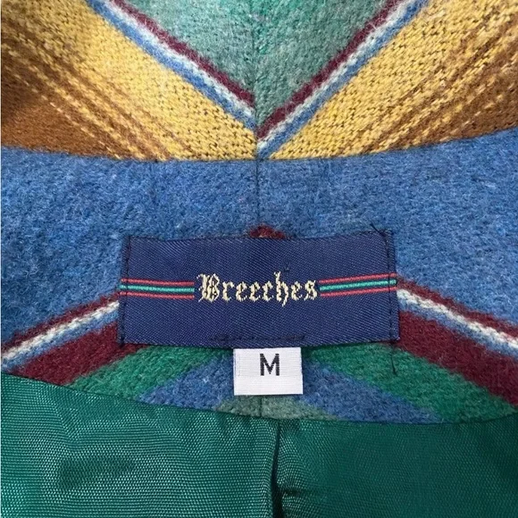 Ladies Size M Breeches Colorful Lined Jacket, 2 Button Closure, 2 Front Pockets - Picture 3 of 6